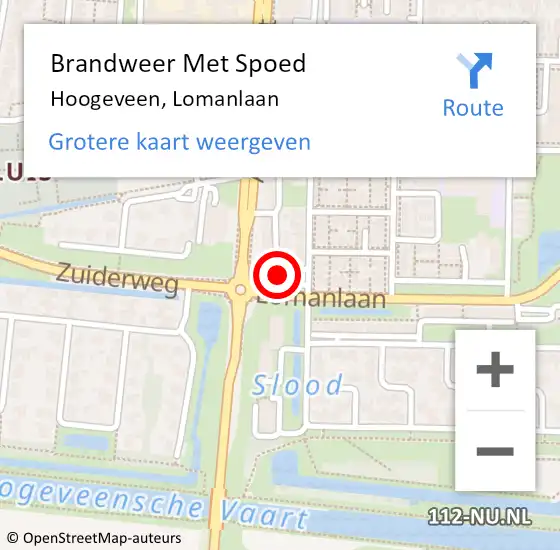 Locatie op kaart van de 112 melding: Brandweer Met Spoed Naar Hoogeveen, Lomanlaan op 10 juli 2021 03:29