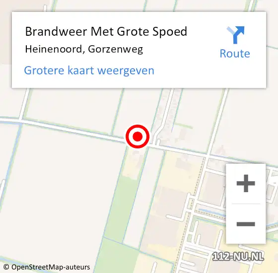 Locatie op kaart van de 112 melding: Brandweer Met Grote Spoed Naar Heinenoord, Gorzenweg op 10 juli 2021 07:24