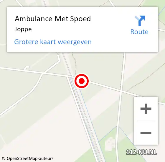 Locatie op kaart van de 112 melding: Ambulance Met Spoed Naar Joppe op 10 juli 2021 08:01