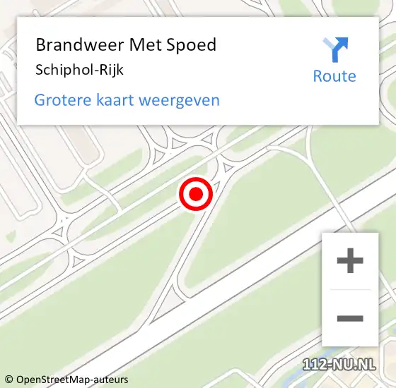 Locatie op kaart van de 112 melding: Brandweer Met Spoed Naar Schiphol-Rijk op 10 juli 2021 08:02