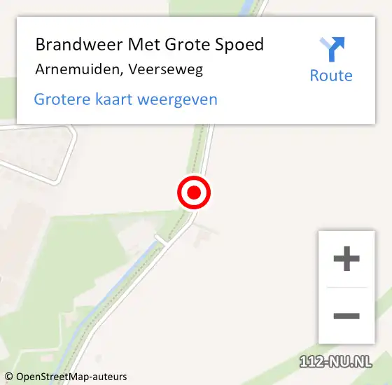 Locatie op kaart van de 112 melding: Brandweer Met Grote Spoed Naar Arnemuiden, Veerseweg op 10 juli 2021 10:10