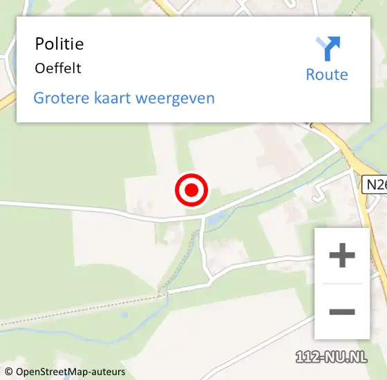 Locatie op kaart van de 112 melding: Politie Oeffelt op 10 juli 2021 10:25