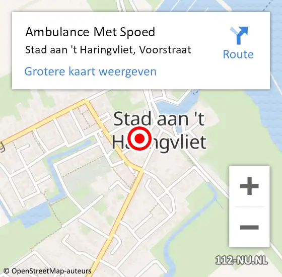 Locatie op kaart van de 112 melding: Ambulance Met Spoed Naar Stad aan 't Haringvliet, Voorstraat op 10 juli 2021 11:08
