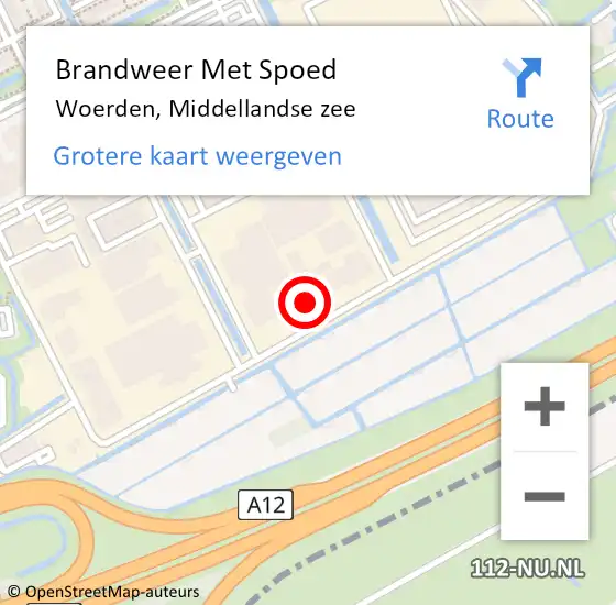 Locatie op kaart van de 112 melding: Brandweer Met Spoed Naar Woerden, Middellandse zee op 10 juli 2021 11:22