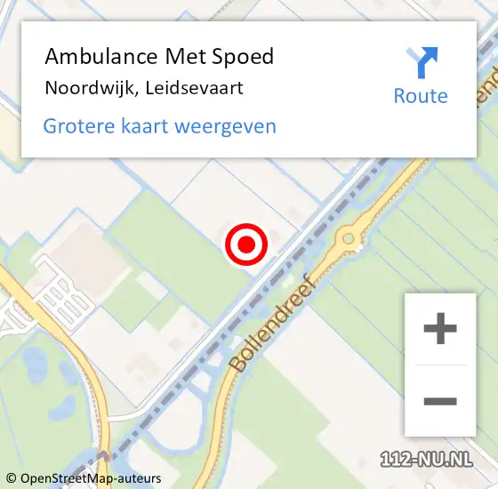 Locatie op kaart van de 112 melding: Ambulance Met Spoed Naar Noordwijk, Leidsevaart op 10 juli 2021 12:15