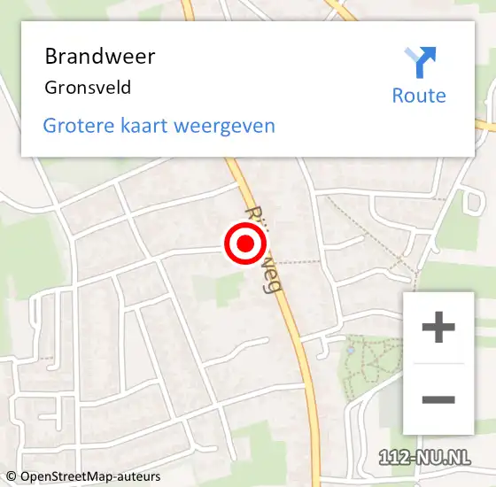 Locatie op kaart van de 112 melding: Brandweer Gronsveld op 16 juni 2014 05:03