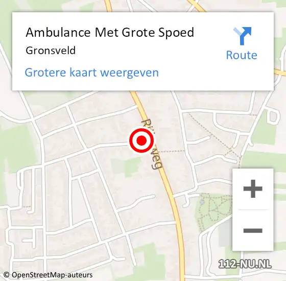 Locatie op kaart van de 112 melding: Ambulance Met Grote Spoed Naar Gronsveld op 16 juni 2014 05:03