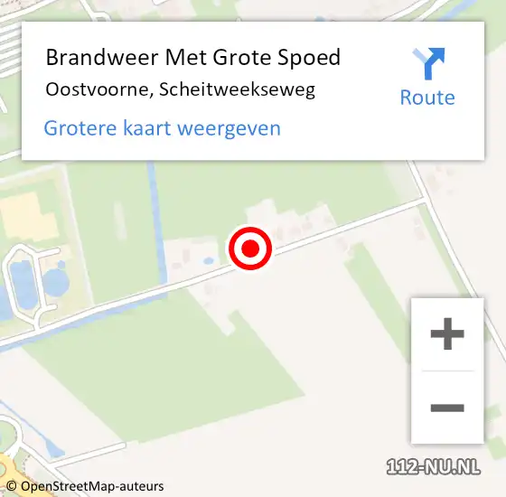 Locatie op kaart van de 112 melding: Brandweer Met Grote Spoed Naar Oostvoorne, Scheitweekseweg op 10 juli 2021 19:59