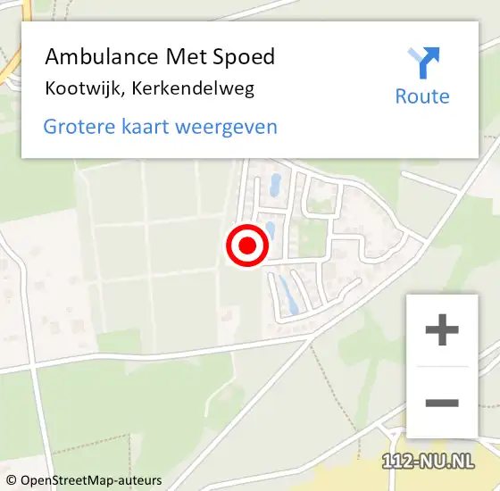 Locatie op kaart van de 112 melding: Ambulance Met Spoed Naar Kootwijk, Kerkendelweg op 10 juli 2021 20:39