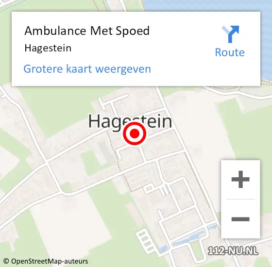 Locatie op kaart van de 112 melding: Ambulance Met Spoed Naar Hagestein op 10 juli 2021 23:23