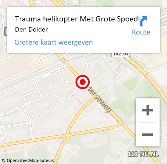 Locatie op kaart van de 112 melding: Trauma helikopter Met Grote Spoed Naar Den Dolder op 10 juli 2021 23:56