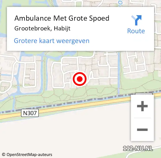 Locatie op kaart van de 112 melding: Ambulance Met Grote Spoed Naar Grootebroek, Habijt op 11 juli 2021 01:23