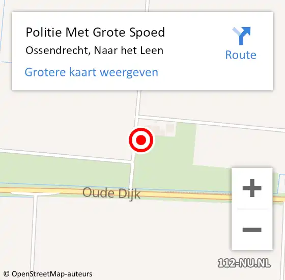 Locatie op kaart van de 112 melding: Politie Met Grote Spoed Naar Ossendrecht, Naar het Leen op 11 juli 2021 11:11