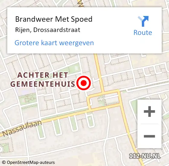 Locatie op kaart van de 112 melding: Brandweer Met Spoed Naar Rijen, Drossaardstraat op 11 juli 2021 12:40