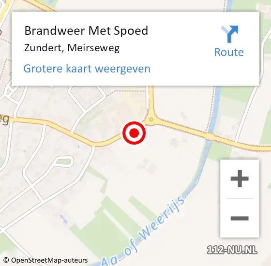 Locatie op kaart van de 112 melding: Brandweer Met Spoed Naar Zundert, Meirseweg op 11 juli 2021 13:24