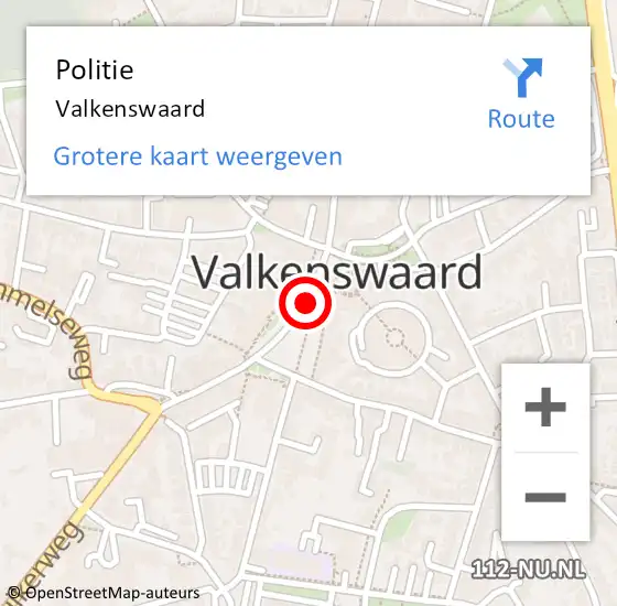 Locatie op kaart van de 112 melding: Politie Valkenswaard op 11 juli 2021 16:35