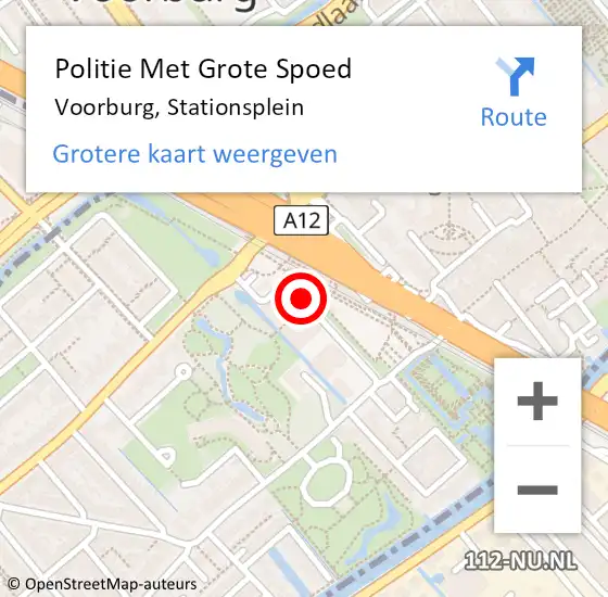 Locatie op kaart van de 112 melding: Politie Met Grote Spoed Naar Voorburg, Stationsplein op 11 juli 2021 17:28