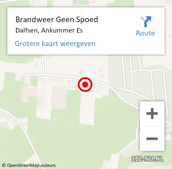 Locatie op kaart van de 112 melding: Brandweer Geen Spoed Naar Dalfsen, Ankummer Es op 11 juli 2021 18:24