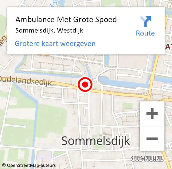 Locatie op kaart van de 112 melding: Ambulance Met Grote Spoed Naar Sommelsdijk, Westdijk op 11 juli 2021 19:28