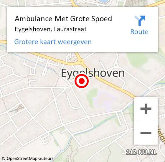 Locatie op kaart van de 112 melding: Ambulance Met Grote Spoed Naar Eygelshoven, Laurastraat op 16 juni 2014 09:00