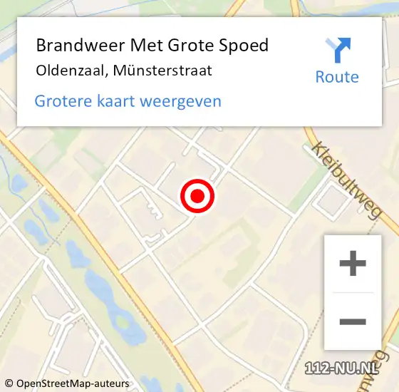 Locatie op kaart van de 112 melding: Brandweer Met Grote Spoed Naar Oldenzaal, Münsterstraat op 11 juli 2021 21:52