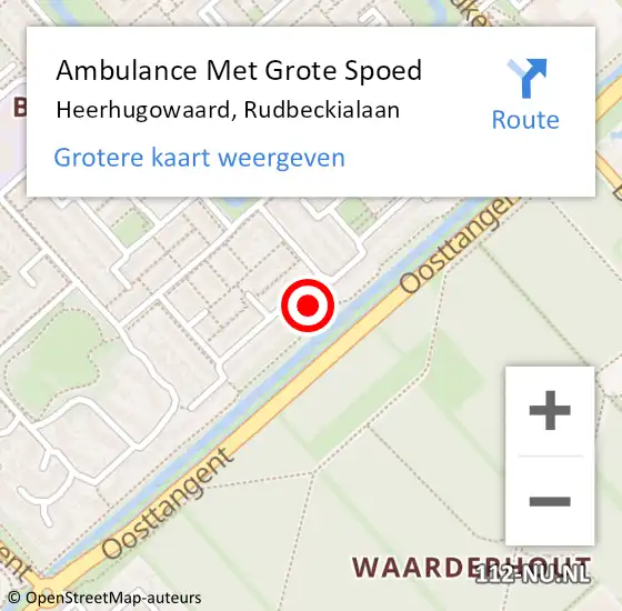 Locatie op kaart van de 112 melding: Ambulance Met Grote Spoed Naar Heerhugowaard, Rudbeckialaan op 12 juli 2021 05:58