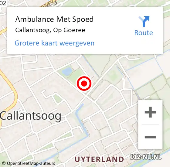 Locatie op kaart van de 112 melding: Ambulance Met Spoed Naar Callantsoog, Op Goeree op 12 juli 2021 07:46