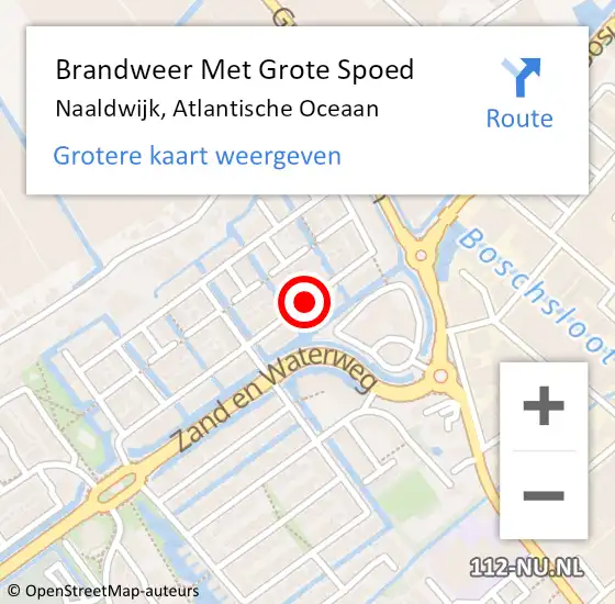 Locatie op kaart van de 112 melding: Brandweer Met Grote Spoed Naar Naaldwijk, Atlantische Oceaan op 12 juli 2021 09:00