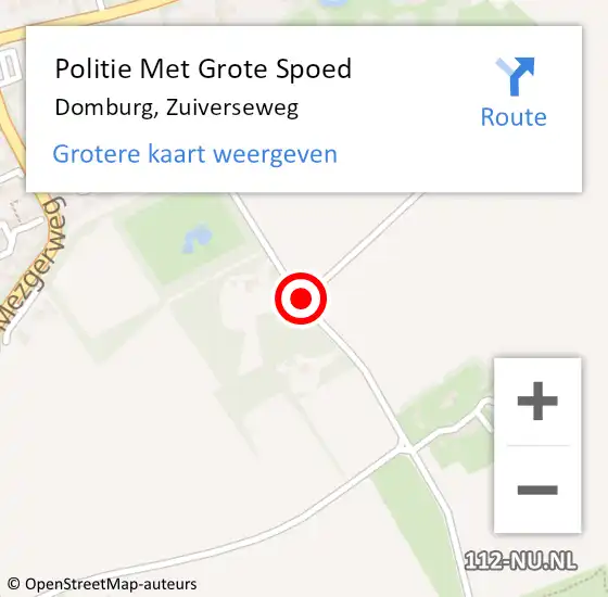 Locatie op kaart van de 112 melding: Politie Met Grote Spoed Naar Domburg, Zuiverseweg op 12 juli 2021 10:14