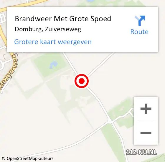 Locatie op kaart van de 112 melding: Brandweer Met Grote Spoed Naar Domburg, Zuiverseweg op 12 juli 2021 10:14