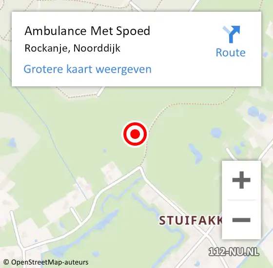 Locatie op kaart van de 112 melding: Ambulance Met Spoed Naar Rockanje, Noorddijk op 12 juli 2021 13:04