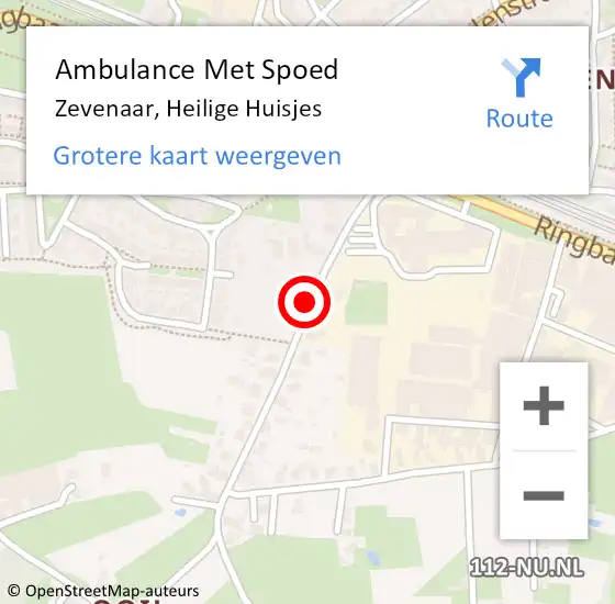 Locatie op kaart van de 112 melding: Ambulance Met Spoed Naar Zevenaar, Heilige Huisjes op 12 juli 2021 15:59