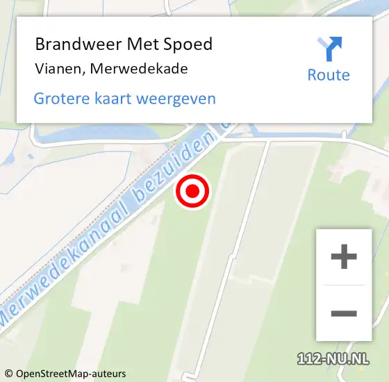 Locatie op kaart van de 112 melding: Brandweer Met Spoed Naar Vianen, Merwedekade op 12 juli 2021 17:46