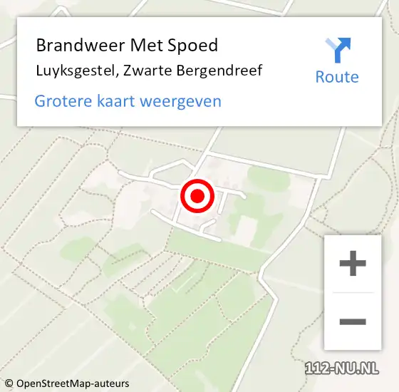 Locatie op kaart van de 112 melding: Brandweer Met Spoed Naar Luyksgestel, Zwarte Bergendreef op 12 juli 2021 23:47