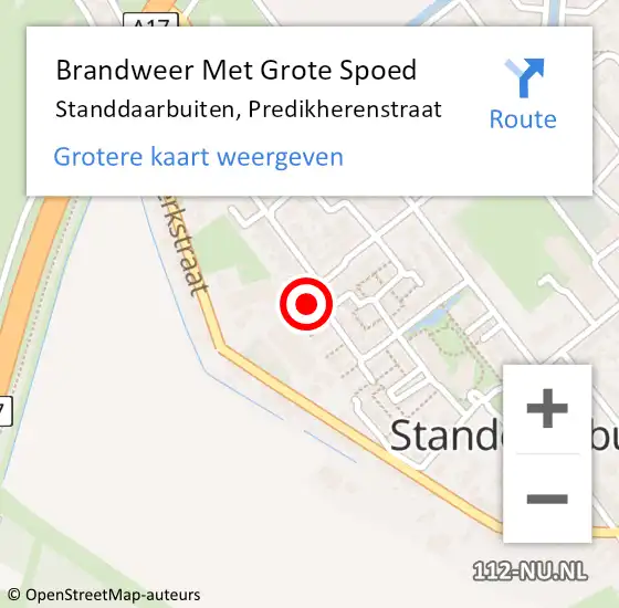 Locatie op kaart van de 112 melding: Brandweer Met Grote Spoed Naar Standdaarbuiten, Predikherenstraat op 13 juli 2021 10:28