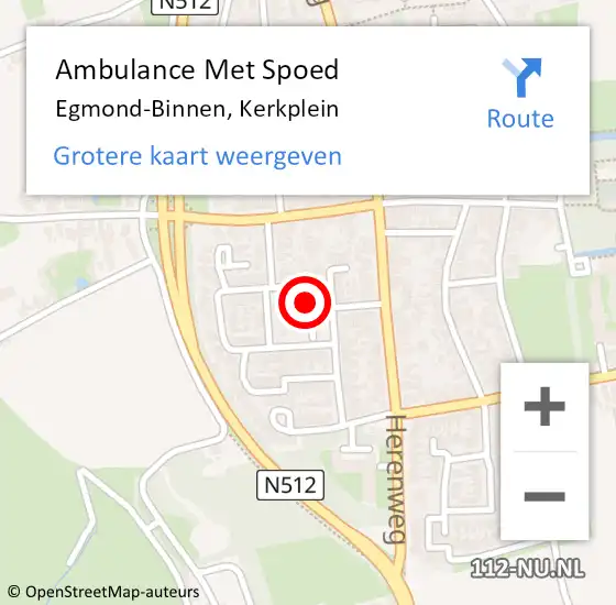 Locatie op kaart van de 112 melding: Ambulance Met Spoed Naar Egmond-Binnen, Kerkplein op 13 juli 2021 16:55