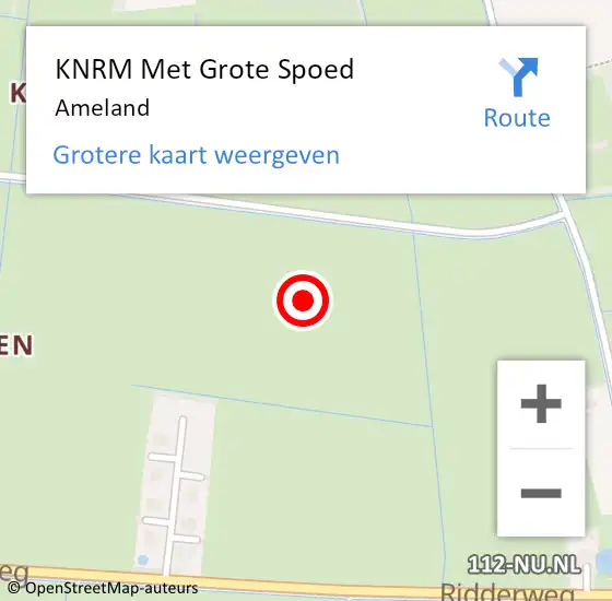 Locatie op kaart van de 112 melding: KNRM Met Grote Spoed Naar Ameland op 13 juli 2021 19:42