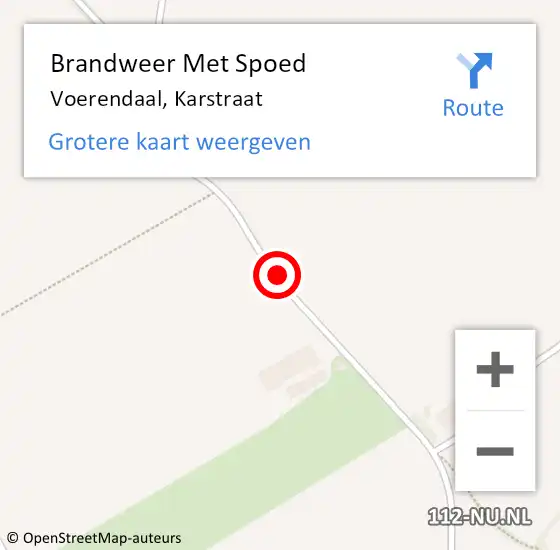 Locatie op kaart van de 112 melding: Brandweer Met Spoed Naar Voerendaal, Karstraat op 13 juli 2021 19:44