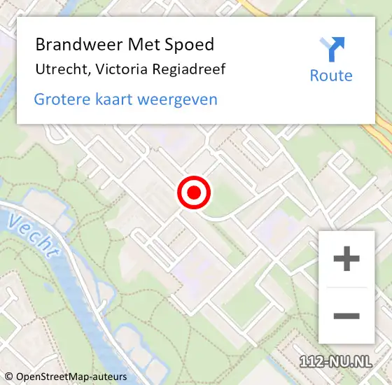 Locatie op kaart van de 112 melding: Brandweer Met Spoed Naar Utrecht, Victoria Regiadreef op 13 juli 2021 20:00