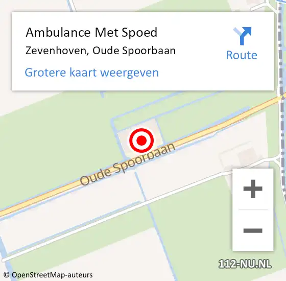 Locatie op kaart van de 112 melding: Ambulance Met Spoed Naar Zevenhoven, Oude Spoorbaan op 13 juli 2021 20:56