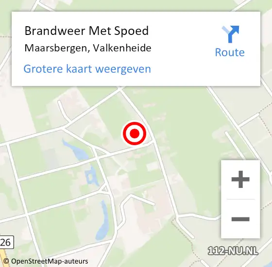 Locatie op kaart van de 112 melding: Brandweer Met Spoed Naar Maarsbergen, Valkenheide op 13 juli 2021 21:43