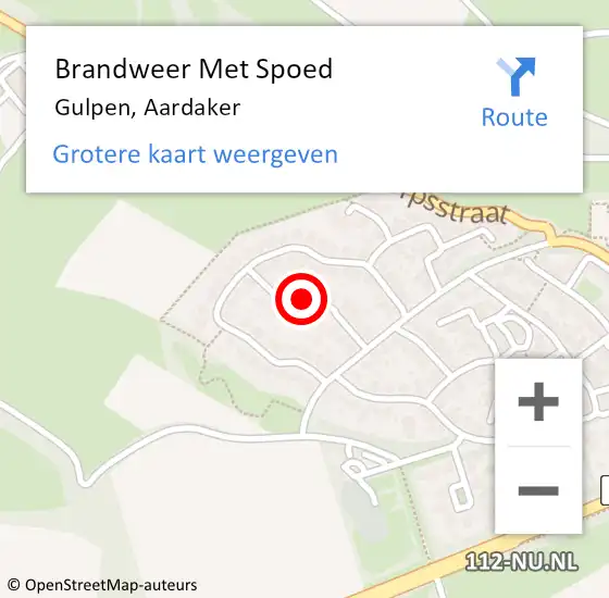 Locatie op kaart van de 112 melding: Brandweer Met Spoed Naar Gulpen, Aardaker op 14 juli 2021 02:11