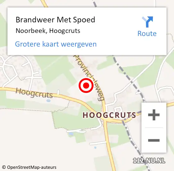 Locatie op kaart van de 112 melding: Brandweer Met Spoed Naar Noorbeek, Hoogcruts op 14 juli 2021 02:40