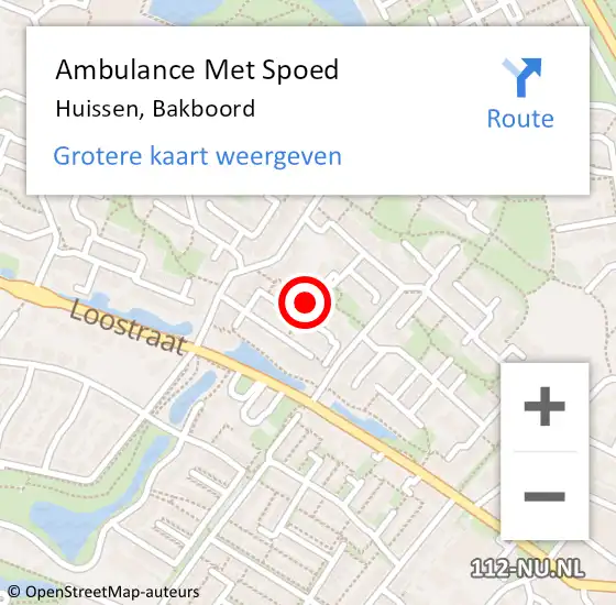 Locatie op kaart van de 112 melding: Ambulance Met Spoed Naar Huissen, Bakboord op 14 juli 2021 02:51