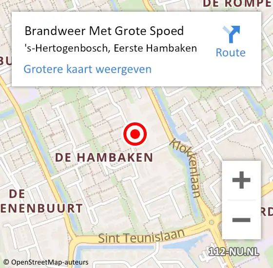 Locatie op kaart van de 112 melding: Brandweer Met Grote Spoed Naar 's-Hertogenbosch, Eerste Hambaken op 14 juli 2021 04:30