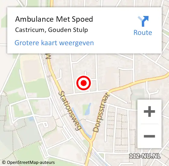 Locatie op kaart van de 112 melding: Ambulance Met Spoed Naar Castricum, Gouden Stulp op 14 juli 2021 06:24
