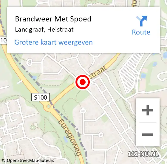 Locatie op kaart van de 112 melding: Brandweer Met Spoed Naar Landgraaf, Heistraat op 14 juli 2021 09:28