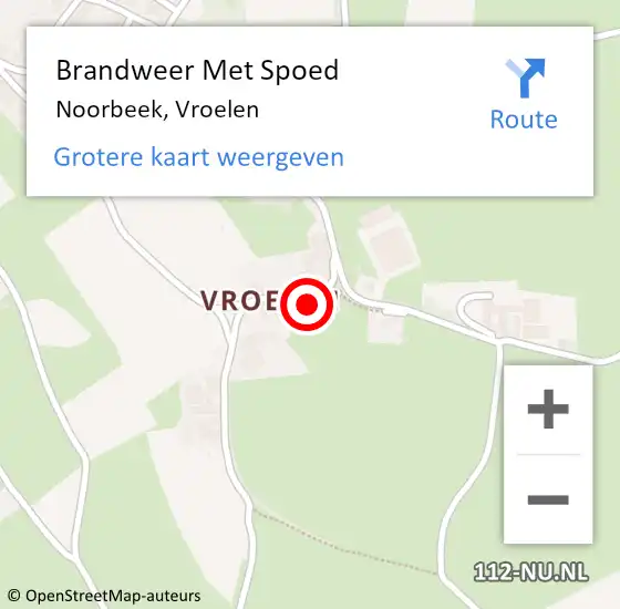 Locatie op kaart van de 112 melding: Brandweer Met Spoed Naar Noorbeek, Vroelen op 14 juli 2021 09:43