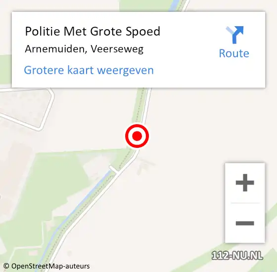 Locatie op kaart van de 112 melding: Politie Met Grote Spoed Naar Arnemuiden, Veerseweg op 14 juli 2021 09:46