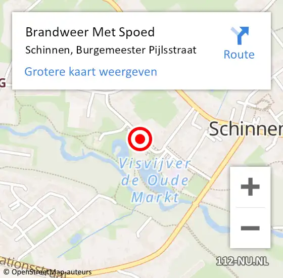 Locatie op kaart van de 112 melding: Brandweer Met Spoed Naar Schinnen, Burgemeester Pijlsstraat op 14 juli 2021 12:46